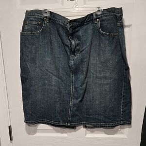 Ralph Lauren Women's Blue Denim Mini Skirt